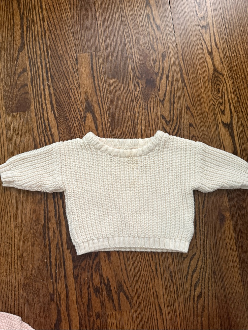 Cream Knit baby Crewneck Sweater organic cotton